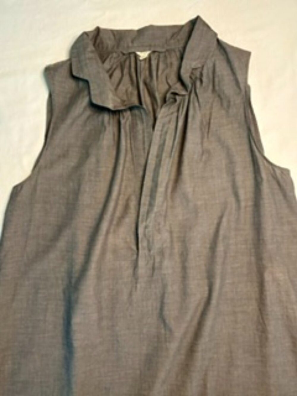 J. Crew Gray Sleeveless Popover Blouse Top Size Small